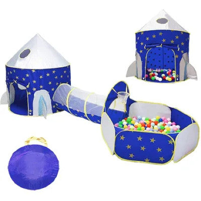 castillo rosado con pelotas