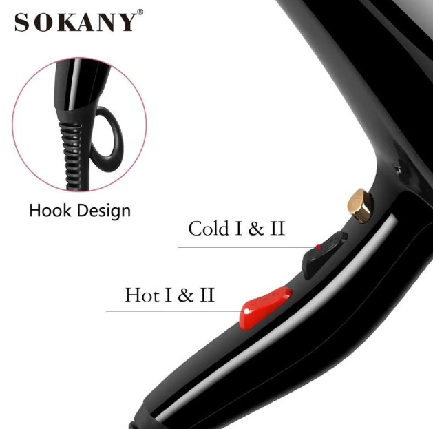 Secador Frio y Calor 2600w Sokany