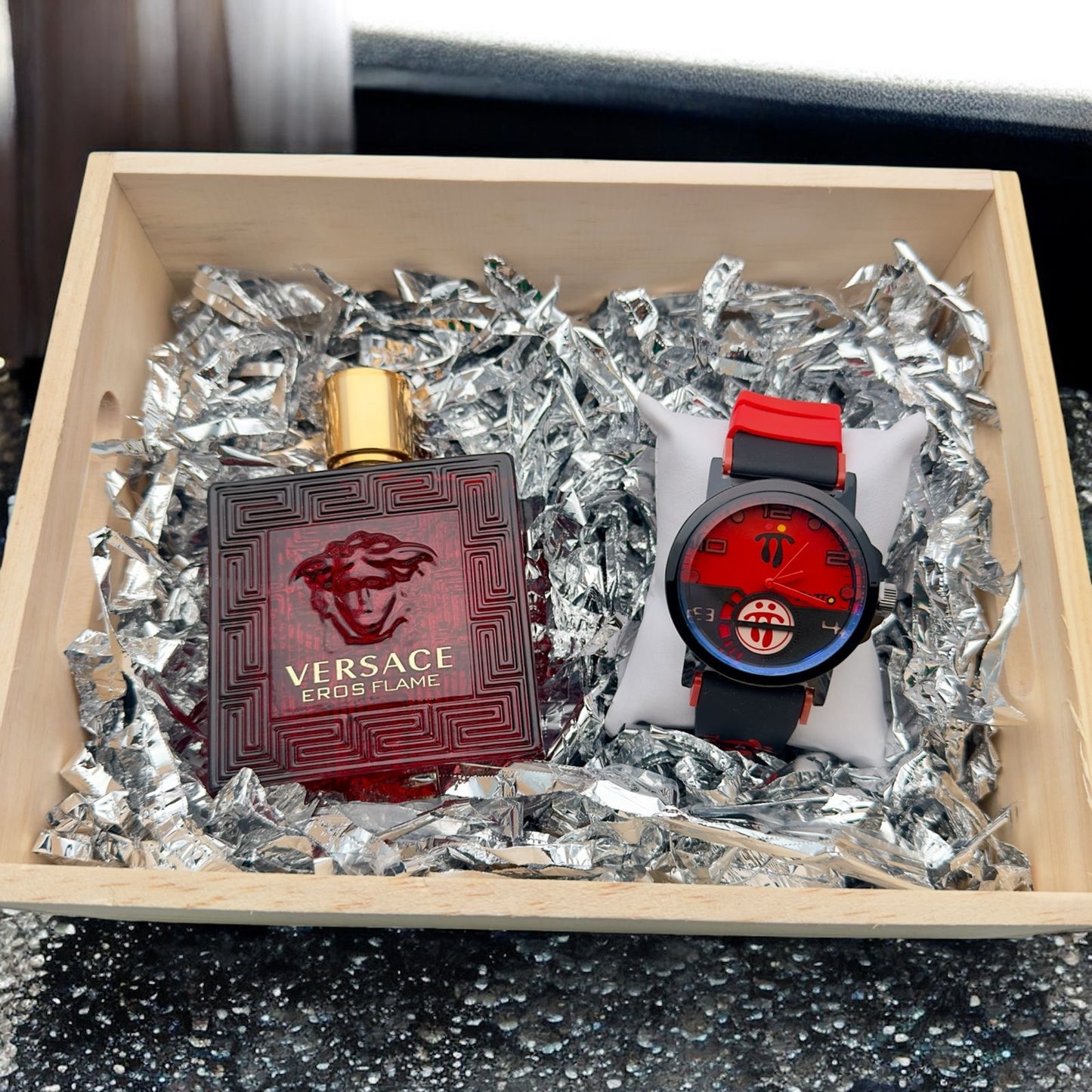 COMBO TOTTO RELOJ+PERFUME 3A+CAJA