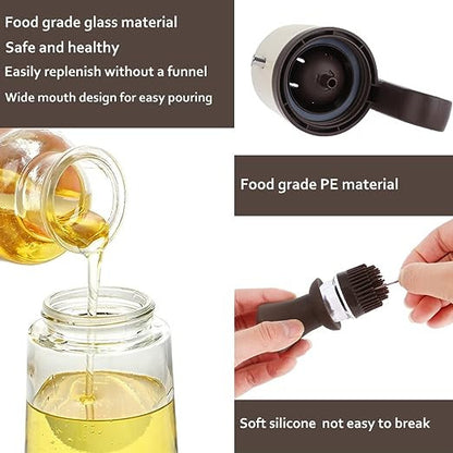 Botella Dispensadora De Aceite + Cepillo