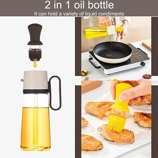 Botella Dispensadora De Aceite + Cepillo