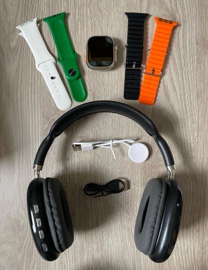 Combo Reloj Smartwatch Ultra 3 Diadema