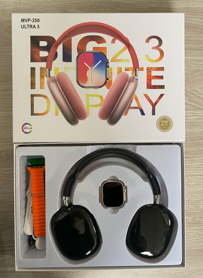 Combo Reloj Smartwatch Ultra 3 Diadema