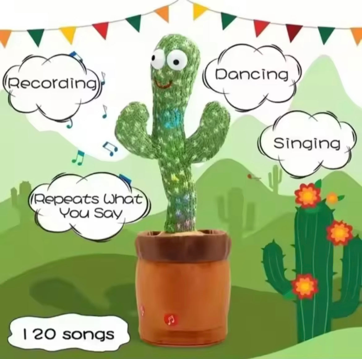 CACTUS BAILARIN RECARGABLE TEMATICO