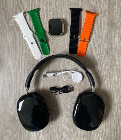 Combo Reloj Smartwatch Ultra 3 Diadema