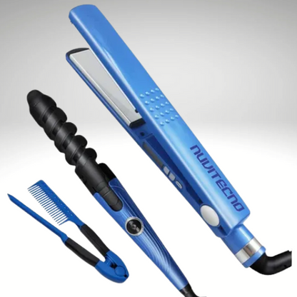 Plancha Nano Titanium Rizador y Peine