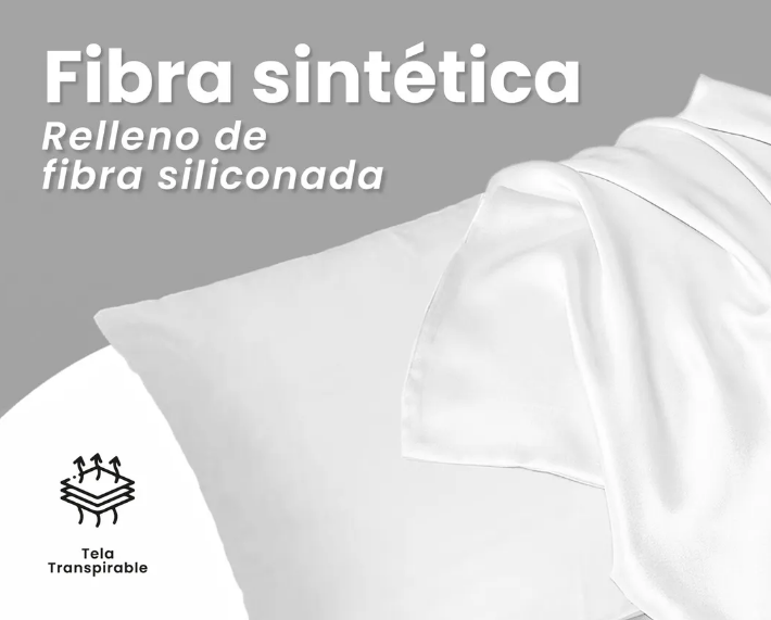 2 Almohadas Confort Pareja Siliconado