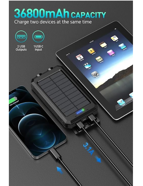 POWER BANK SOLAR 16.800 mAh