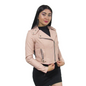 Chaqueta corta para dama en cuero tex