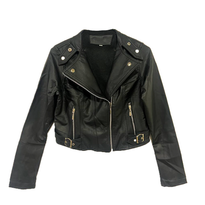 Chaqueta corta para dama en cuero tex