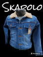 Chaqueta en jean con ovejero niño T68B