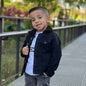 Chaqueta en jean con ovejero niño T68B