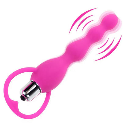 Plug Anal Vibrador Silicona Juguete + Ba