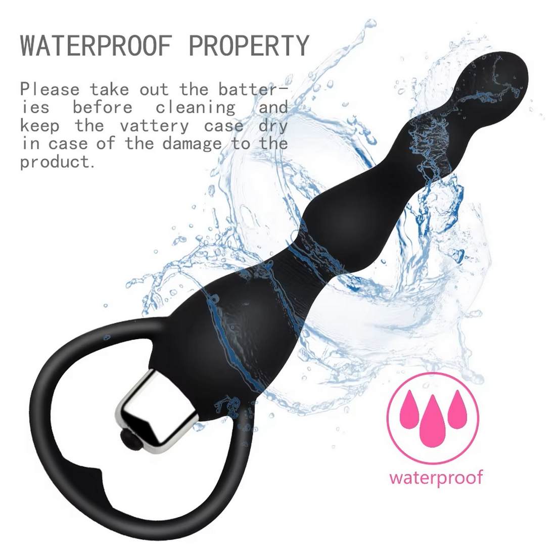 Plug Anal Vibrador Silicona Juguete + Ba