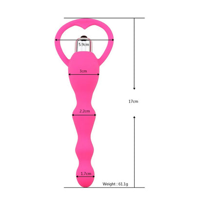 Plug Anal Vibrador Silicona Juguete + Ba