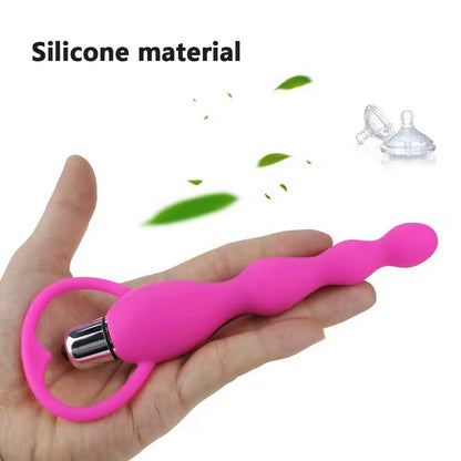 Plug Anal Vibrador Silicona Juguete + Ba