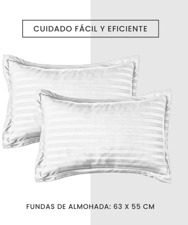 Cubrelecho Cama Doble Con Fundas Blanco