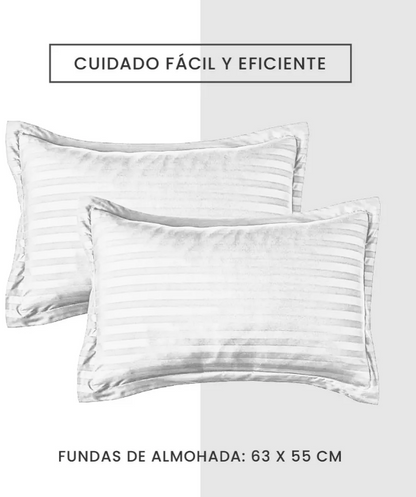 Cubrelecho Cama Doble Con Fundas Blanco