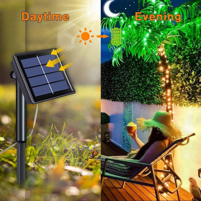 Luces Navidad Panel Solar, Control 10m