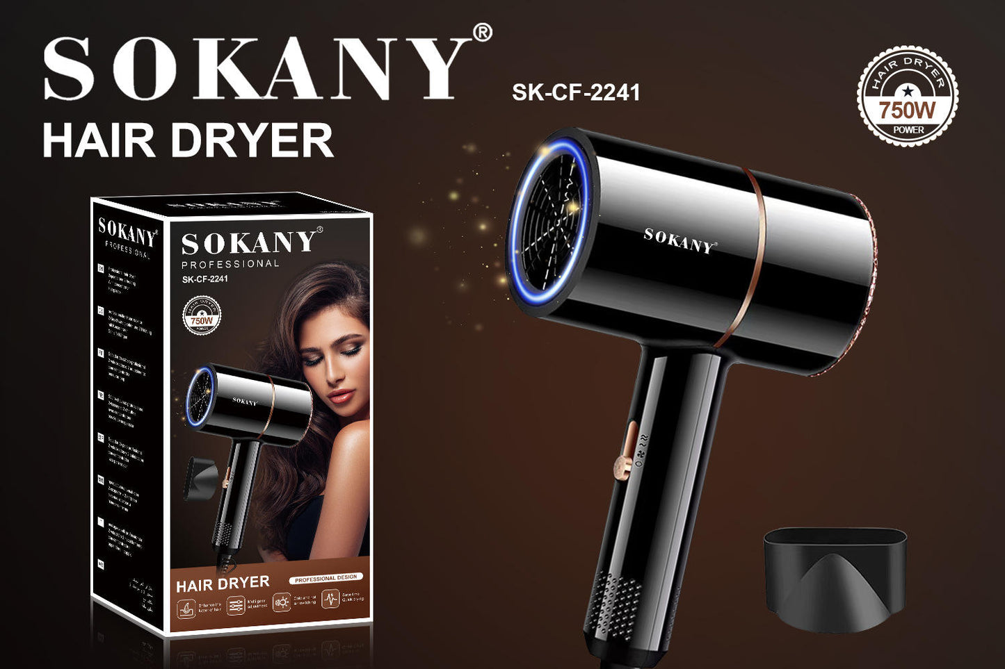 Secador Para Cabello 750W